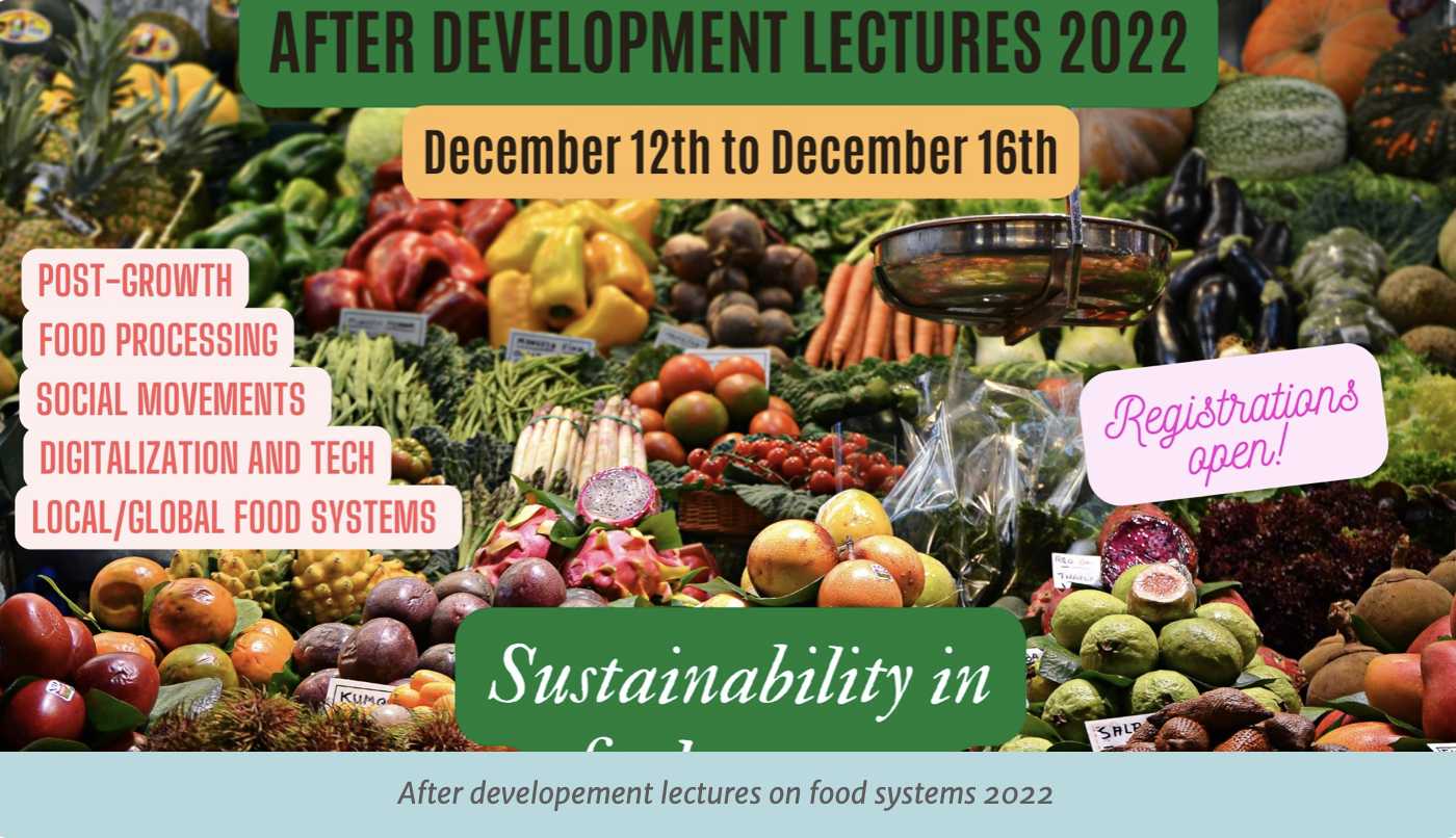 After Development Lectures: Food Systems